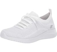 Skechers Ultra Flex-salutations, Zapatillas Mujer, Blanco y Plateado, 36.5 EU