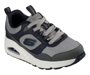 Skechers Tenis Uno Retro-Groove para niño, Brown, 12 UK Child