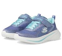Skechers Tenis Wave 92 para niña, Plateado (Silver/Taupe), 11.5 Little Kid