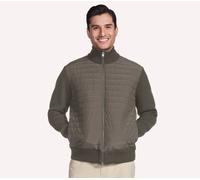 Skechers The Hoodless sudadera Knit Hybrid chaqueta en Marrón/Oliva, talla XL