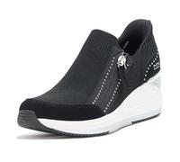 Skechers The Triple Wedge-Krissie Hands Free Slip-ins, Zapatillas Mujer, Negro auténtico, 38.5 EU