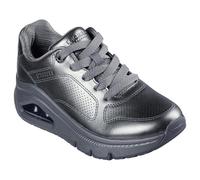 Skechers The Uno Icon Lustrous Air - Zapatillas de piel con espuma viscoelástica, gris, 35.5 EU