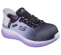 Skechers Tilido Ombray, Botas de construcción Mujer, Black Purple Textile/Synthetic, 41 EU