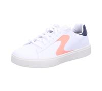 Skechers Top, Eden LX de Grado Superior Mujer, Blanco Duraleather Azul Marino Rosa Trim, 38.5 EU