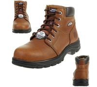 Skechers Trabajo WORKSHIRE Botas de Hombre Braun Cubierta de Acero 77009EC