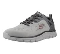 Skechers Zapatillas de hombre Seguimiento más amplio Malla gris ribete PU color carbón 45 EU
