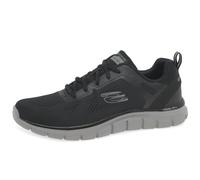 Skechers Track Broader, Zapatillas de Deporte Hombre, Black Mesh Pu Charcoal Trim, 43 EU