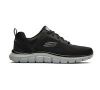 Skechers Track Broader, Zapatillas de Deporte Hombre, Black Mesh Pu Charcoal Trim, 45 EU