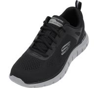 Skechers Track Broader, Zapatillas de Deporte Hombre, Black Mesh Pu Charcoal Trim, 46 EU