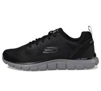 Skechers Track Broader, Zapatillas de Deporte Hombre, Gray Mesh Pu Black Trim, 43 EU