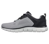 Skechers Track Broader, Zapatillas de Deporte Hombre, Gray Mesh Pu Black Trim, 44 EU
