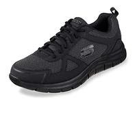 Skechers Track Bucolo, Zapatillas de Running Hombre, Black Leather/Mesh/Trim, 48.5 EU