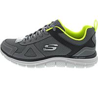 Skechers Zapatillas de running Track Bucolo Gris (Charcoal/Black Leather/Mesh/Lime Trim) 42 EU