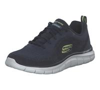 Skechers Track Glendor, Zapatillas Hombre, Navy Knit/Lime PU, 44 EU