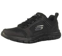 Skechers Track Knockhill, Sports Shoes Hombre, Black Leather/Mesh/Black Synthetic Trim, 45.5 EU