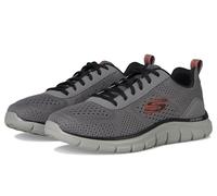 Skechers Track Leshur, Zapatillas Hombre, Gris/Naranja, 43 EU
