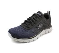 Skechers Track Ripkent, Zapatillas Hombre, Malla Azul Marino con Ribete Negro, 45.5 EU