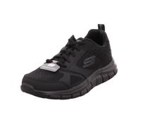 Skechers Track Syntac, Sneakers,Sports Shoes Hombre, Black Leather/Mesh/Black Trim, 42 EU