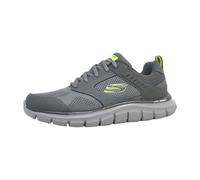 Skechers Track Syntac, Sneakers,Sports Shoes Hombre, Charcoal Leather/Mesh/Trim, 45 EU
