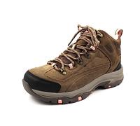 Skechers Trego Alpine Trail, Walking Shoe Mujer, Brown Suede/ Light Coral Trim, 38 EU