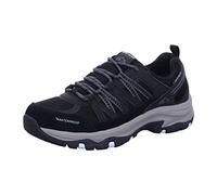 Skechers Trego-Lookout PointTREGO Lookout Point para Mujer, Malla de Cuero Negro con Ribete Azul, 39 EU