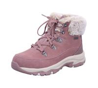 Skechers Trego Snow Worries, Botas Cortas al Tobillo Mujer, Mauve Suede/Duraleather/Faux Fur, 36 EU