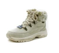 Skechers Trego Snow Worries, Botas Cortas al Tobillo Mujer, Natural Suede/Duraleather/Faux Fur, 38.5 EU