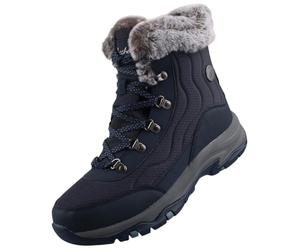 Skechers Trego StormieBotines para Mujer, Duraleather de Nailon Azul Marino, 40 EU