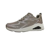 Skechers Tres-Air Uno Glit-airyTRES-Air UNO GLIT-Airy - Tenis para Mujer, Malla termofusible con Purpurina Gris Pardo, 36 EU