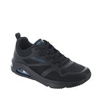 Skechers Tres-Air Uno Modern Aff-Air, Zapatos Deportivos Hombre, Black Hot Melt / Mesh / Blue Trim, 44 EU
