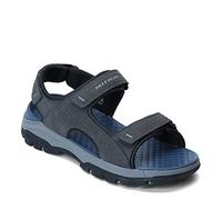 Skechers Tresmen-Garo Open Toe Water Sandal, Sandalias para Pescador Hombre, Charcoal Synthetic, 43 EU