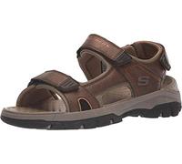 Skechers TRESMEN HIRANO, Sandalias de Punta Descubierta para Hombre, Brown Synthetic, 44 EU