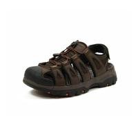 Skechers Tresmen, Sandalia Hombre, Chocolate sintético, 44 EU