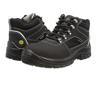 Skechers TROPHUS LETIC, Botas cortas al tobillo para Hombre, Black Nubuck Leather/Textile, 46 EU