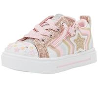 Skechers Twinkle Sparks Cosmic Burst - Tenis para niña, Ribete sintético de Oro Rosa, 9 UK Child
