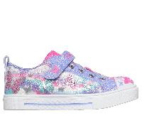 Skechers Twinkle Sparks - Zapatillas Deportivas para niña, Color Lavanda sintética/Ribete múltiple, Talla 13 UK Child