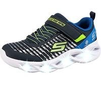 Skechers TWISTY BRIGHTS NOVLO, Zapatillas para Niños, Navy & Blue Textile/ Lime & Silver Trim, 27 EU