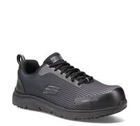 Skechers Ulmus SR Safety Toe, Zapatillas Hombre, Black/Charcoal, 40 EU
