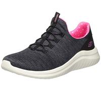 Skechers ULTRA FLEX 2.0 DELIGHTFUL SPOT, Zapatillas para Mujer, Black Heathered Mesh/Pink Trim, 38 EU