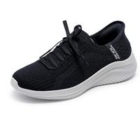 Skechers Ultra Flex 3.0 Brilliant Path, Zapatillas Mujer, Black Knit White Trim, 40 EU