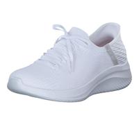 Skechers Ultra Flex 3.0 Brilliant Path, Zapatillas Mujer, White Knit Light Gray Trim, 38.5 EU