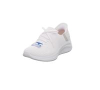 Skechers Ultra Flex 3.0 Brilliant Path, Zapatillas Mujer, White Knit Light Gray Trim, 41 EU