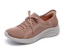 Skechers Ultra Flex 3.0 Brilliant Path Zapatillas sin Cordones de Calzado fácil para Mujer, Beige Bronceado, 40 EU