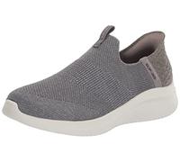 Skechers Hands Free Slip Ins Ultra Flex 3.0 Smooth Step, Zapatillas Mujer, Gris, 38.5 EU Ancho