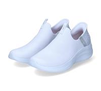 Skechers Ultra Flex 3.0 Cozy Streak, Zapatillas Mujer, White Knit Light Gray Trim, 38.5 EU