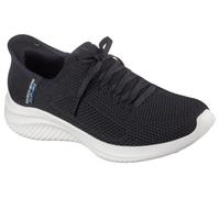 Skechers Ultra Flex 3.0 Elevated Motion- Tenis para Mujer, Tejido Negro y Ribete Blanco, 38 EU