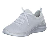 Skechers Tenis Big Planpara Mujer, Blanco y Plateado con Ribete Plateado, 38 EU