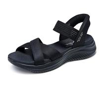 Skechers Ultra Flex 3.0-Never Netter Hands Free Slip-ins, Sandalia Mujer, Black Mesh/Gore, 38 EU