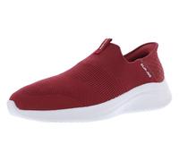 Skechers Ultra Flex 3.0 Smooth Step, Zapatillas Hombre, Ribete de Punto Burdeos, 42.5 EU