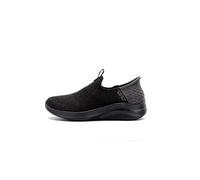 Skechers Ultra Flex 3.0 Smooth Step, Zapatillas Mujer, Black Knit Jersey Trim, 39.5 EU